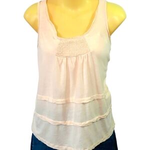 Ann Taylor soft peach tank top